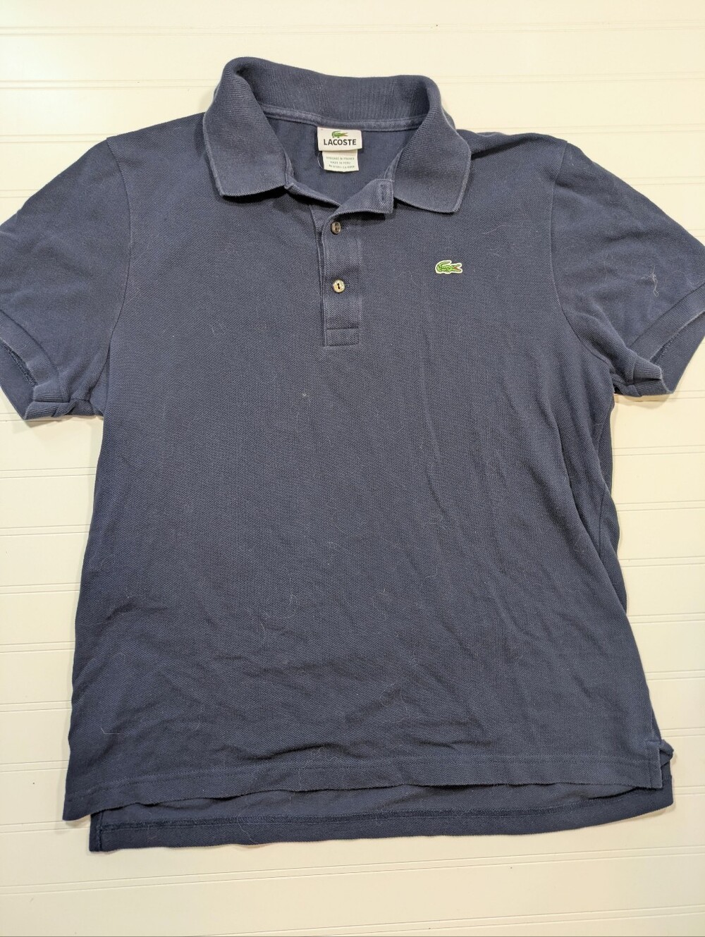 Lacoste Navy Fitted Logo Polo